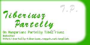 tiberiusz partelly business card